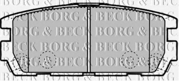 Комплект тормозных колодок, дисковый тормоз BORG & BECK BBP1893