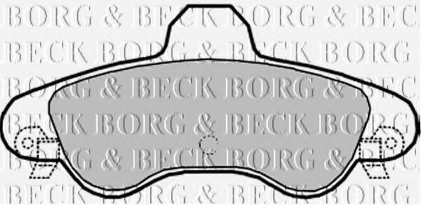 Комплект тормозных колодок, дисковый тормоз BORG & BECK BBP1934