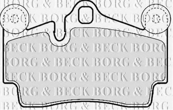 Комплект тормозных колодок, дисковый тормоз BORG & BECK BBP1972
