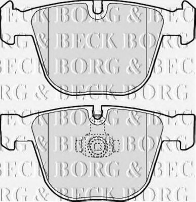 Комплект тормозных колодок, дисковый тормоз BORG & BECK BBP1977