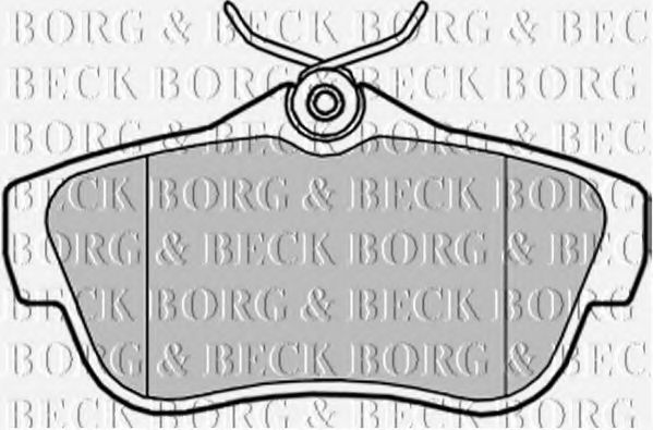 Комплект тормозных колодок, дисковый тормоз BORG & BECK BBP2043