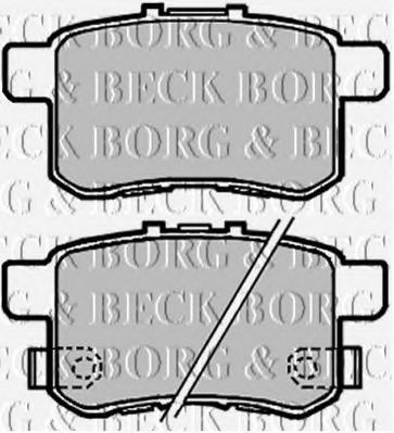 Комплект тормозных колодок, дисковый тормоз BORG & BECK BBP2103