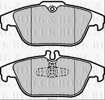 Комплект тормозных колодок, дисковый тормоз BORG & BECK BBP2418