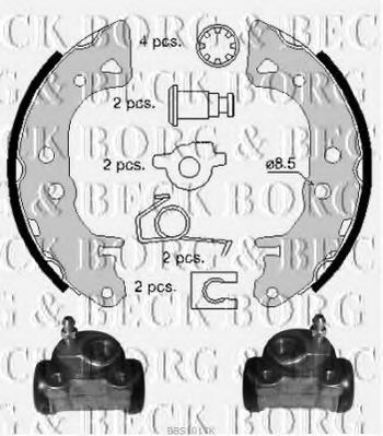 Комплект тормозных колодок BORG & BECK BBS1017K