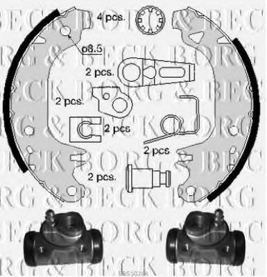 Комплект тормозных колодок BORG & BECK BBS1020K