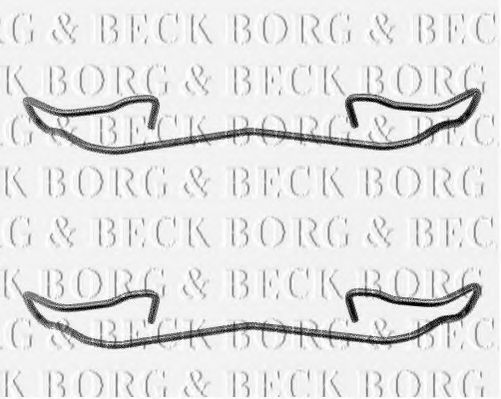 Комплектующие, колодки дискового тормоза BORG & BECK BBK1039