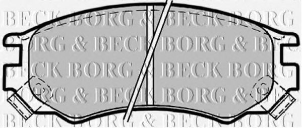 Комплект тормозных колодок, дисковый тормоз BORG & BECK BBP1156