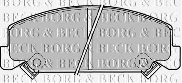 Комплект тормозных колодок, дисковый тормоз BORG & BECK BBP1176