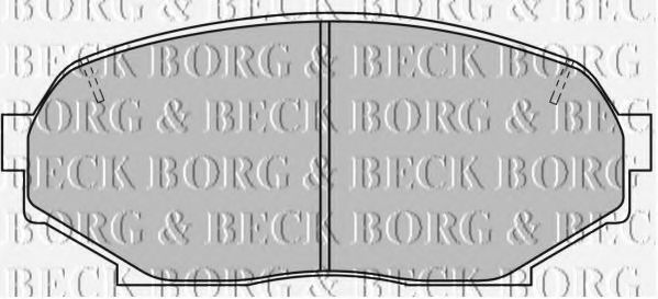 Комплект тормозных колодок, дисковый тормоз BORG & BECK BBP1194