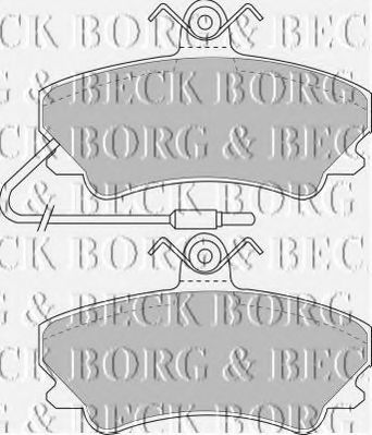 Комплект тормозных колодок, дисковый тормоз BORG & BECK BBP1338