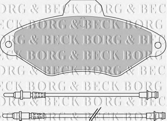 Комплект тормозных колодок, дисковый тормоз BORG & BECK BBP1400