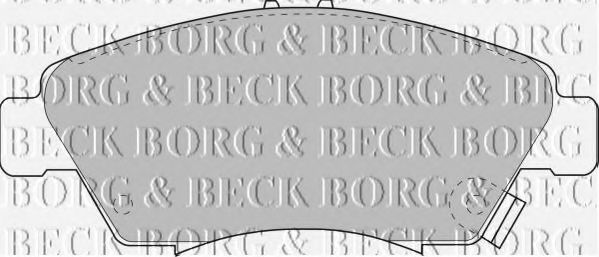 Комплект тормозных колодок, дисковый тормоз BORG & BECK BBP1457