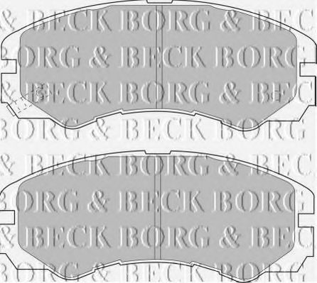 Комплект тормозных колодок, дисковый тормоз BORG & BECK BBP1485
