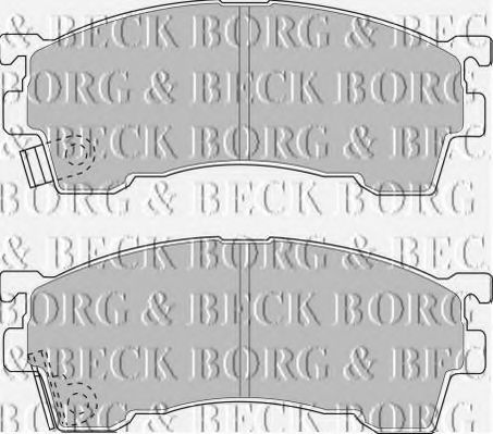 Комплект тормозных колодок, дисковый тормоз BORG & BECK BBP1516