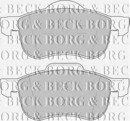 Комплект тормозных колодок, дисковый тормоз BORG & BECK BBP1695