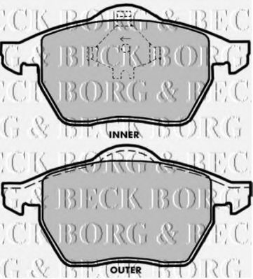Комплект тормозных колодок, дисковый тормоз BORG & BECK BBP1696