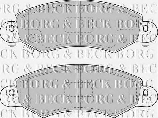 Комплект тормозных колодок, дисковый тормоз BORG & BECK BBP1713