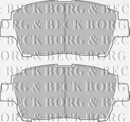 Комплект тормозных колодок, дисковый тормоз BORG & BECK BBP1728
