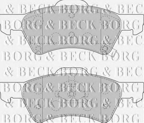 Комплект тормозных колодок, дисковый тормоз BORG & BECK BBP1745