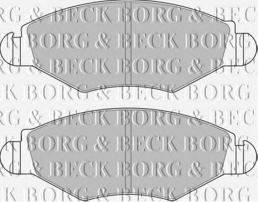 Комплект тормозных колодок, дисковый тормоз BORG & BECK BBP1762