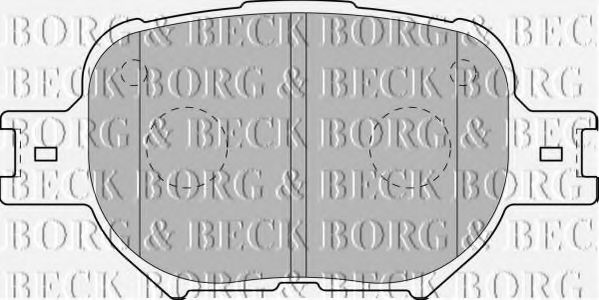 Комплект тормозных колодок, дисковый тормоз BORG & BECK BBP1767