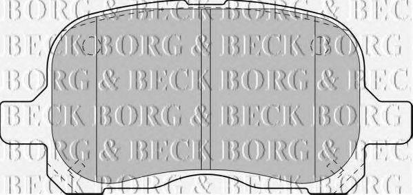 Комплект тормозных колодок, дисковый тормоз BORG & BECK BBP1771