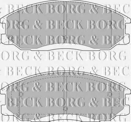 Комплект тормозных колодок, дисковый тормоз BORG & BECK BBP1789