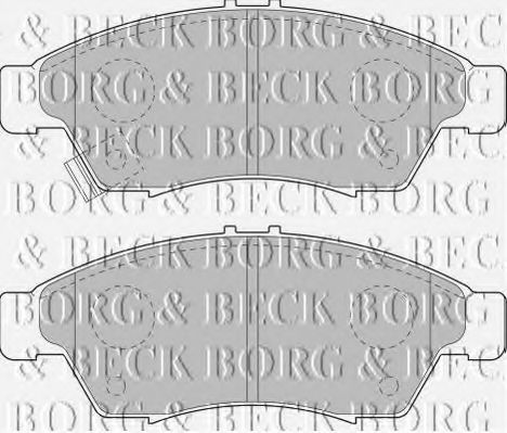 Комплект тормозных колодок, дисковый тормоз BORG & BECK BBP1802