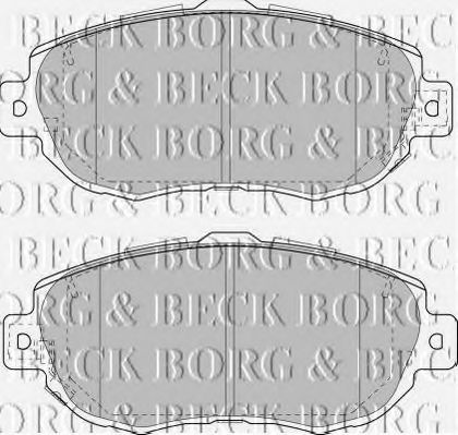 Комплект тормозных колодок, дисковый тормоз BORG & BECK BBP1848