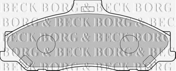Комплект тормозных колодок, дисковый тормоз BORG & BECK BBP1887