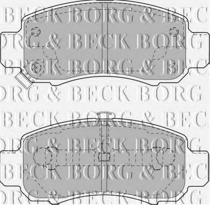 Комплект тормозных колодок, дисковый тормоз BORG & BECK BBP1906