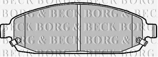 Комплект тормозных колодок, дисковый тормоз BORG & BECK BBP1911