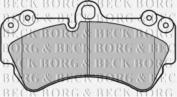 Комплект тормозных колодок, дисковый тормоз BORG & BECK BBP1973