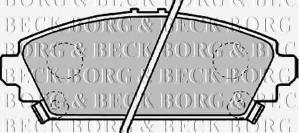 Комплект тормозных колодок, дисковый тормоз BORG & BECK BBP1995