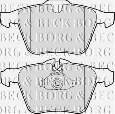 Комплект тормозных колодок, дисковый тормоз BORG & BECK BBP2058