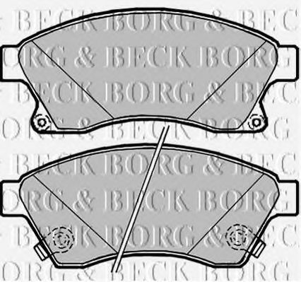 Комплект тормозных колодок, дисковый тормоз BORG & BECK BBP2090