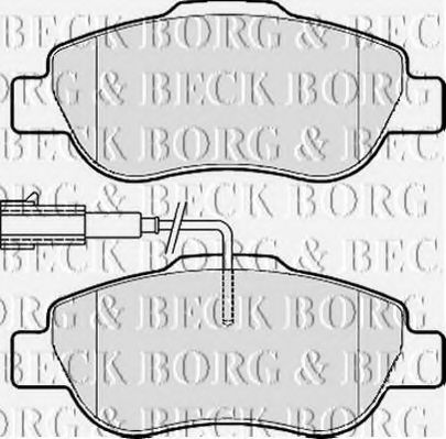 Комплект тормозных колодок, дисковый тормоз BORG & BECK BBP2149