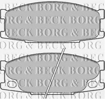Комплект тормозных колодок, дисковый тормоз BORG & BECK BBP2193