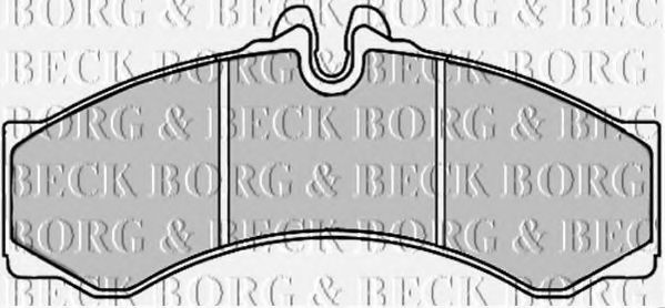 Комплект тормозных колодок, дисковый тормоз BORG & BECK BBP2247