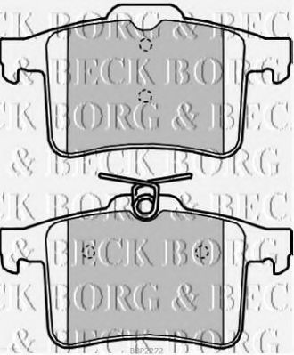 Комплект тормозных колодок, дисковый тормоз BORG & BECK BBP2272