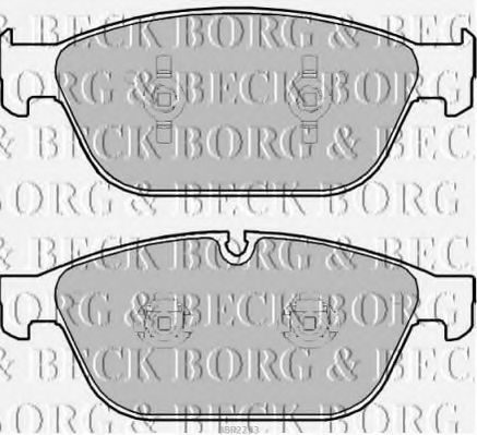 Комплект тормозных колодок, дисковый тормоз BORG & BECK BBP2293