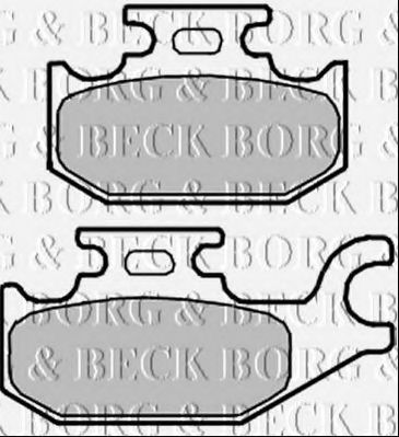 Комплект тормозных колодок, дисковый тормоз BORG & BECK BBP2343