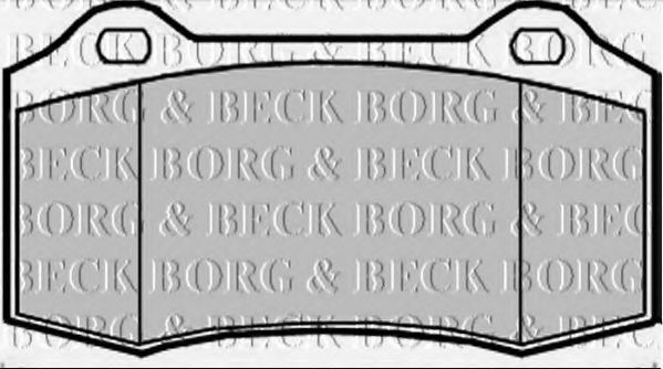 Комплект тормозных колодок, дисковый тормоз BORG & BECK BBP2360