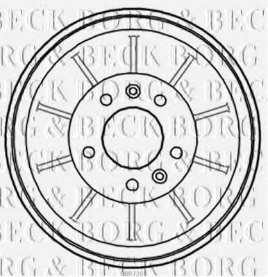 Тормозной барабан BORG & BECK BBR7203