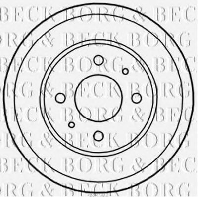 Тормозной барабан BORG & BECK BBR7222