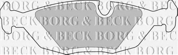 Комплект тормозных колодок, дисковый тормоз BORG & BECK BBP1284