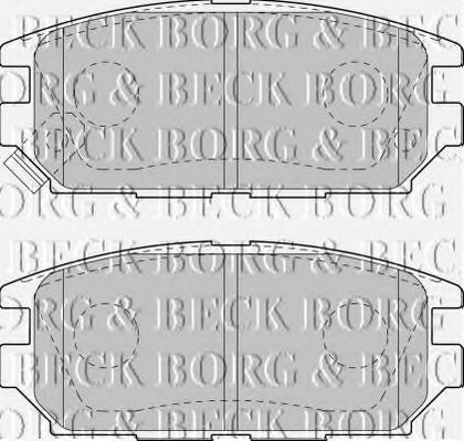 Комплект тормозных колодок, дисковый тормоз BORG & BECK BBP1489
