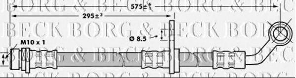 Тормозной шланг BORG & BECK BBH7020