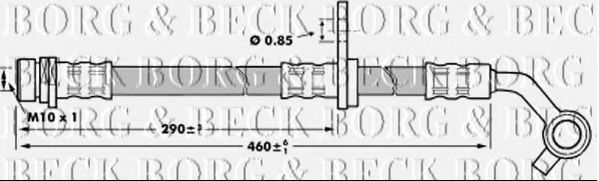 Тормозной шланг BORG & BECK BBH7022