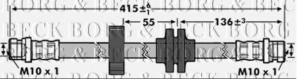 Тормозной шланг BORG & BECK BBH7172